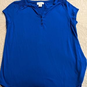 Gently worn Liz Claiborne PM royal blue top